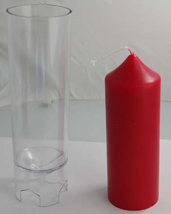 pu/ò produrre cera di paraffina e cera dapi con 3 elastici in gomma GZWY Stampo per candele 3D in plastica a forma di candele per modellare in plastica per lavori artigianali 14,5 x 8,5 cm